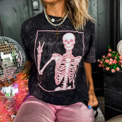 PPTX Peace Skelly Mineral Wash Tee