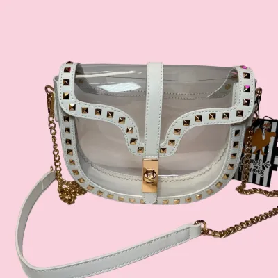 CT White and Gold Clear Crossbody 