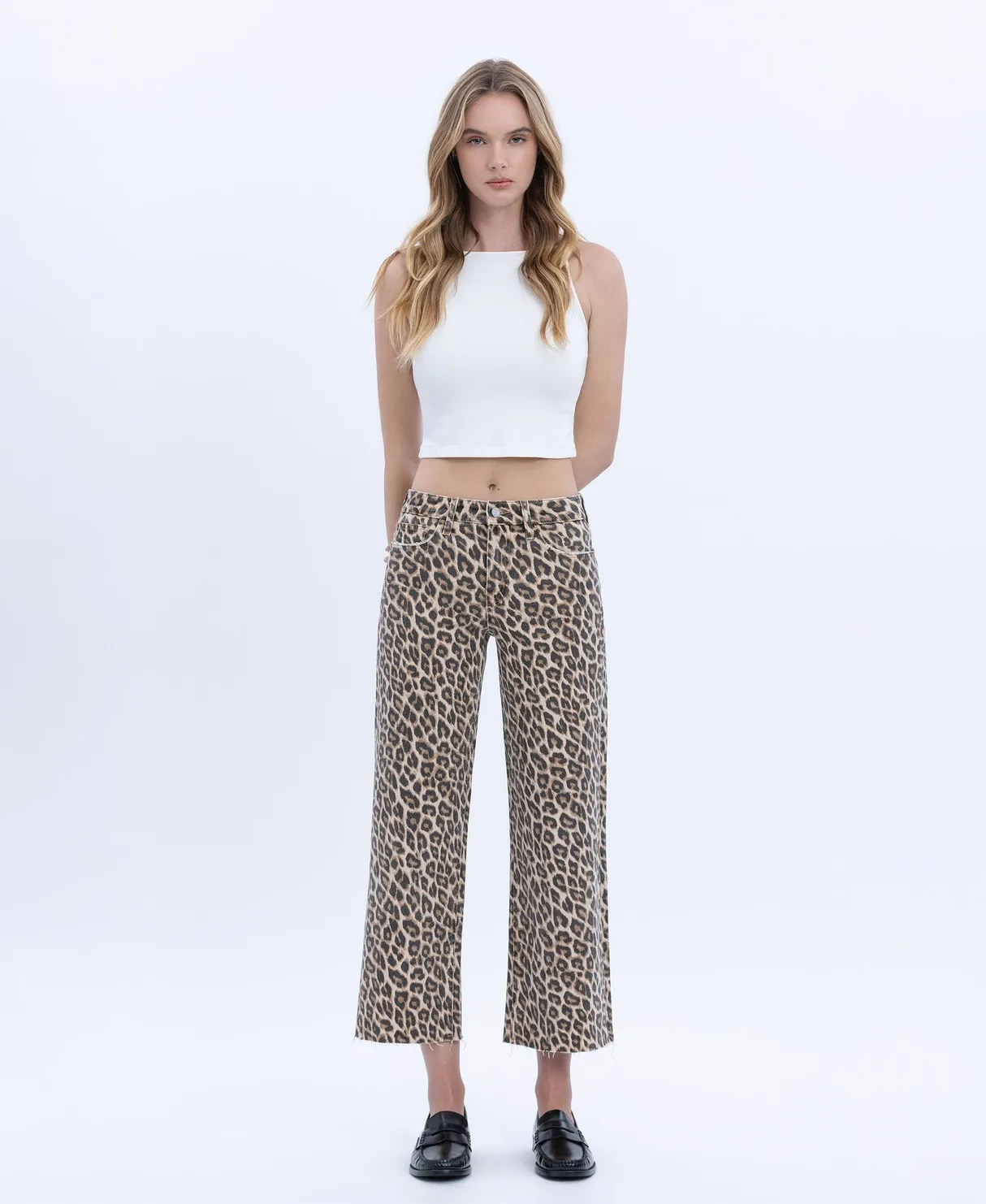 VERVET Leopard Olivia Wide Leg