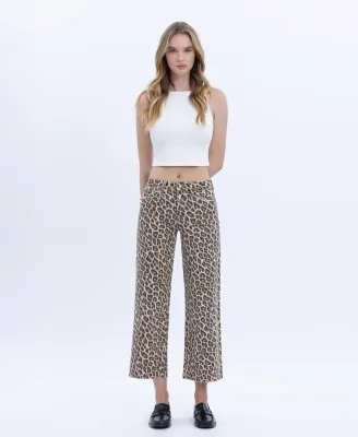 VERVET Leopard Olivia Wide Leg