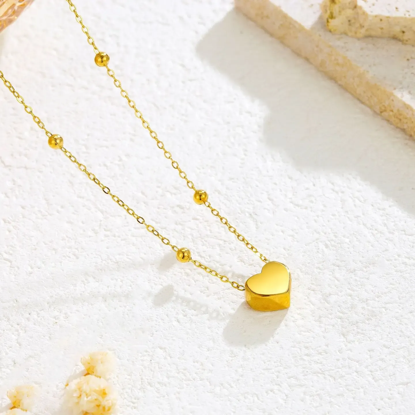 JOSSLYN 18K SS Dainty Heart- Gold