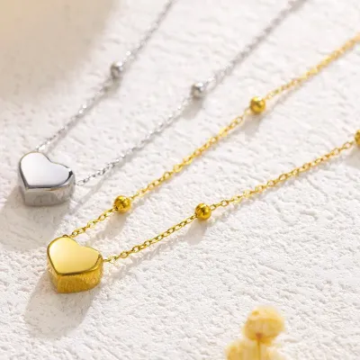JOSSLYN 18K SS Dainty Heart- Silver