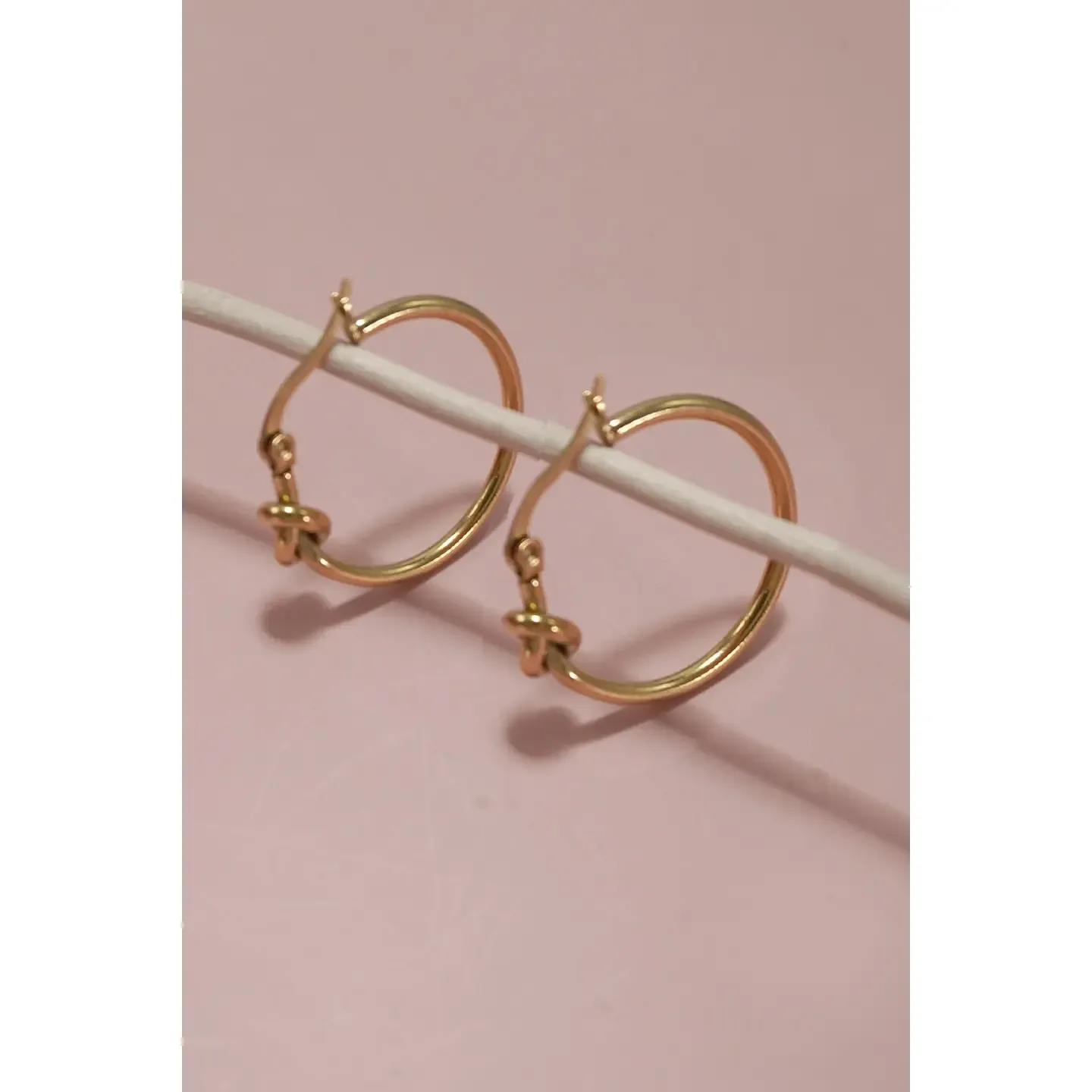 JOSSLYN 18K Stainless Steel Hoops 