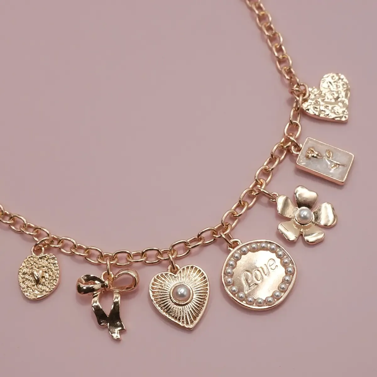 JOSSLYN Bow Love Charm Necklace