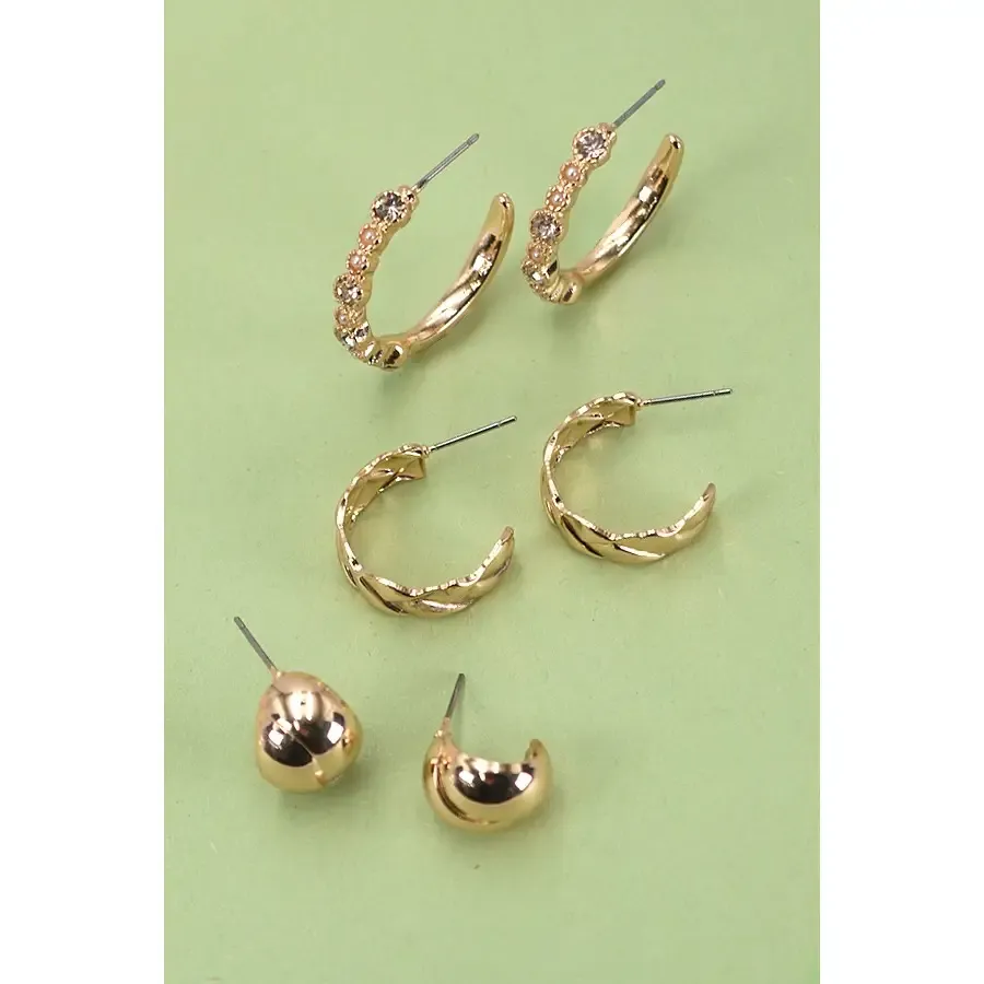 JOSSLYN Accented Hoop Trio