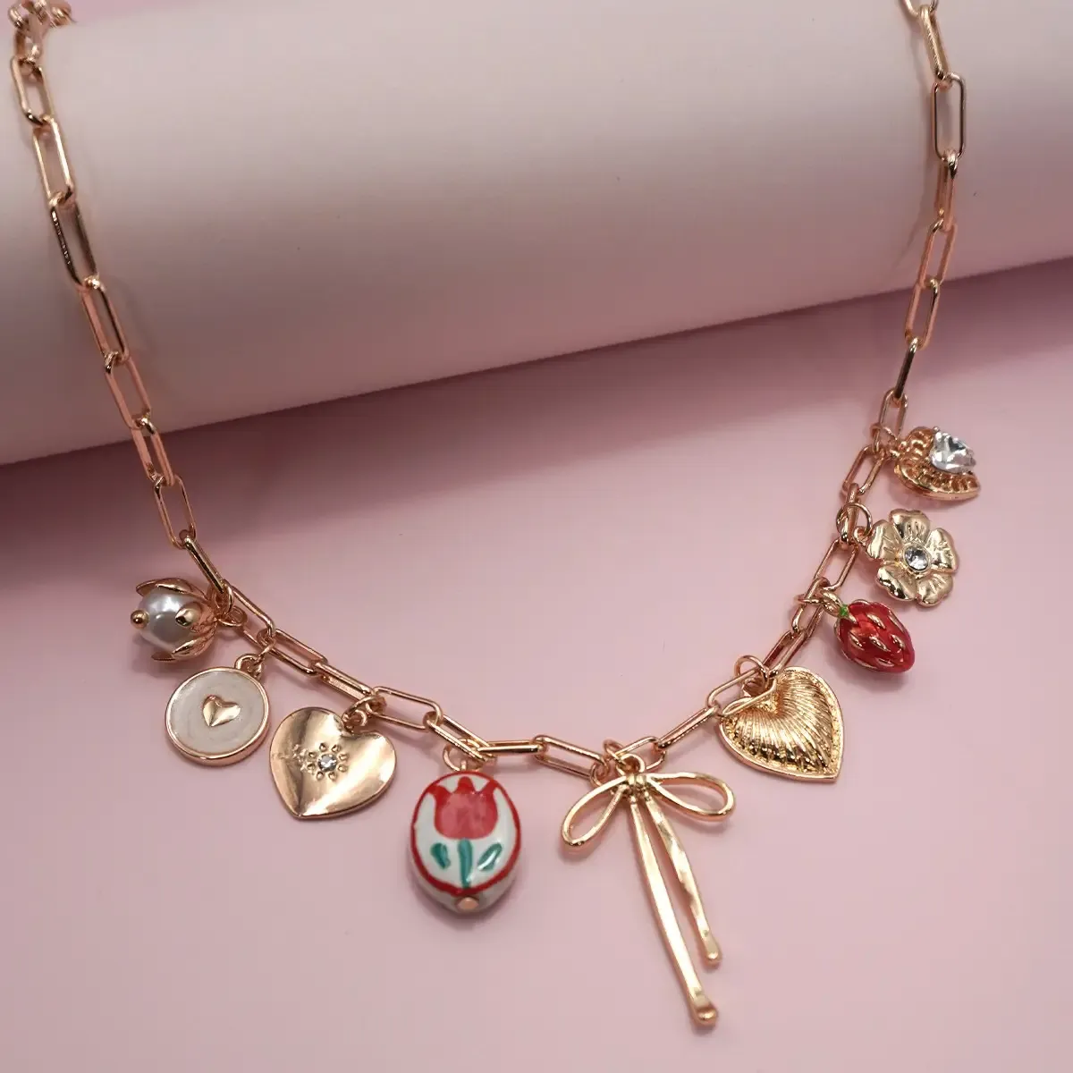 JOSSLYN Toile Charm Necklace