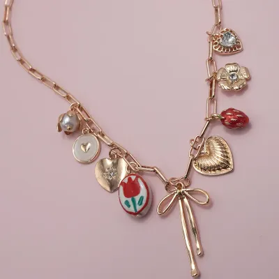 JOSSLYN Toile Charm Necklace