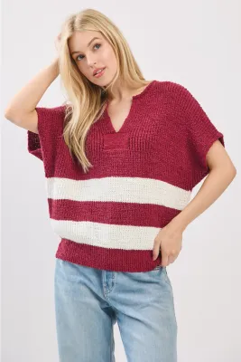 Burgundy Gameday Sleeveless Sweater
