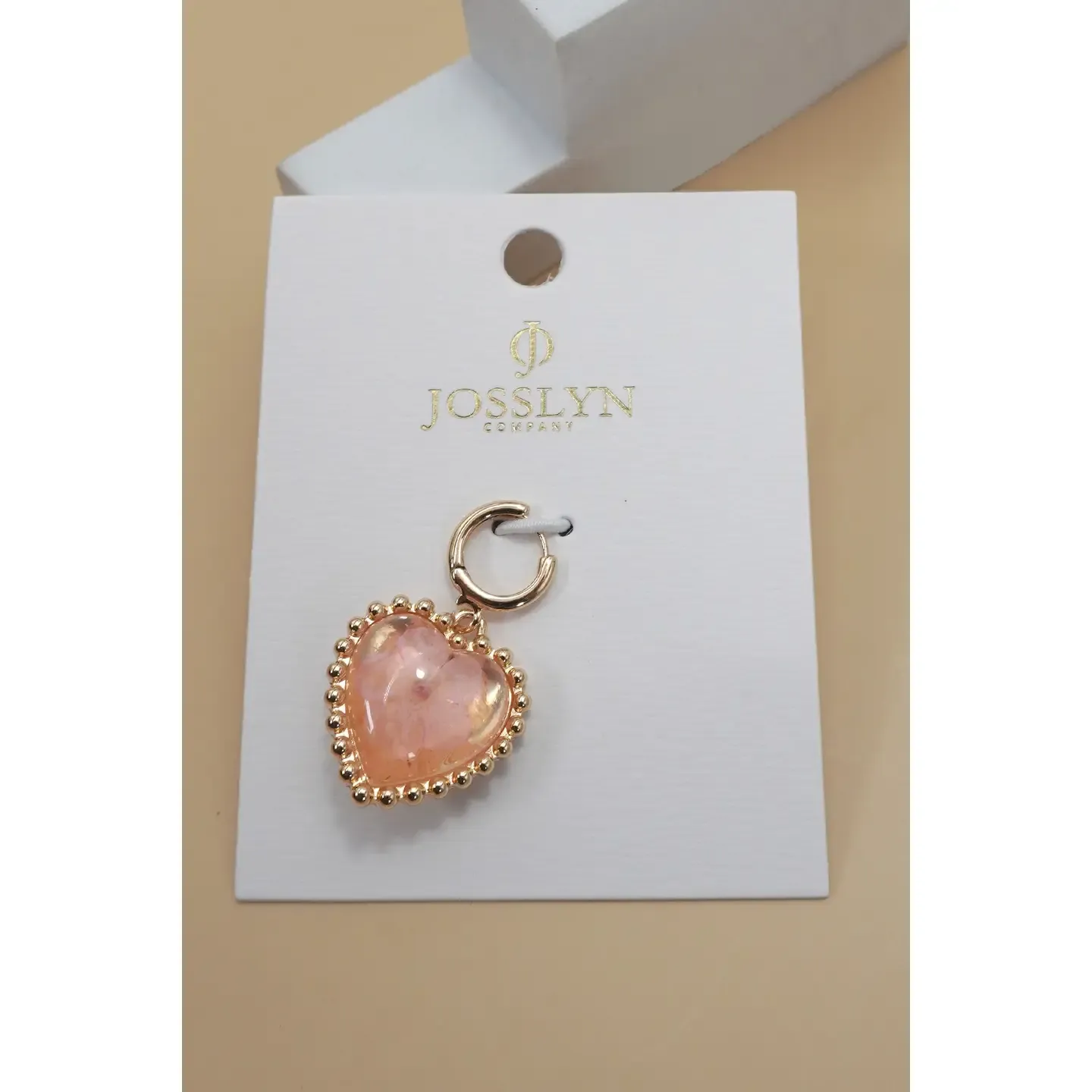 JOSSLYN Heart Flower Charm