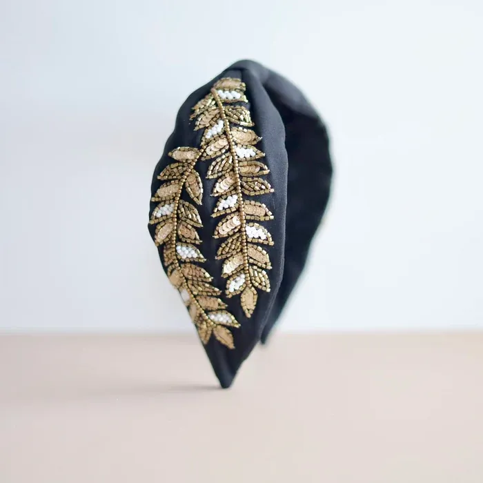 PRIA Radiant Leaves Black Headband 