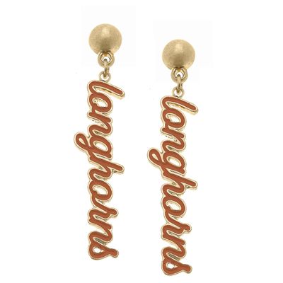 CANVAS Longhorn Script Earrings