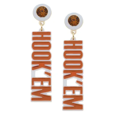 CANVAS Resin Block Hook 'em Earrings
