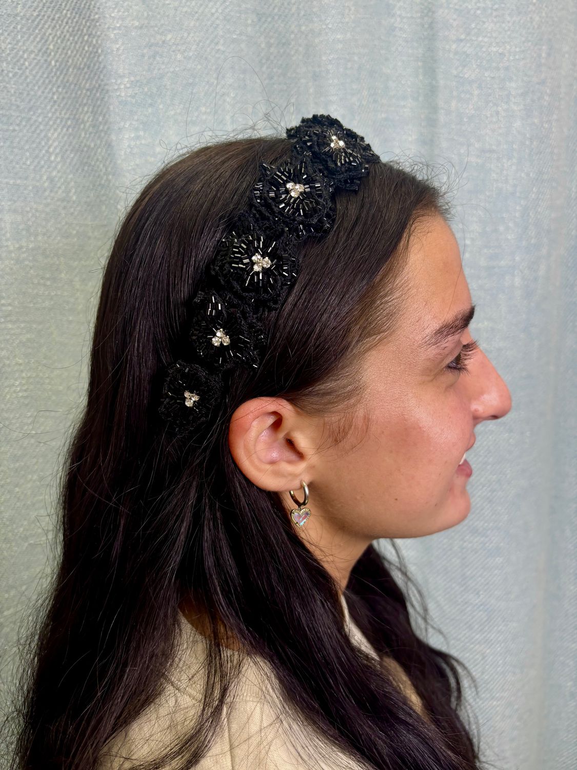 PRIA Roses Mini Headband-Black