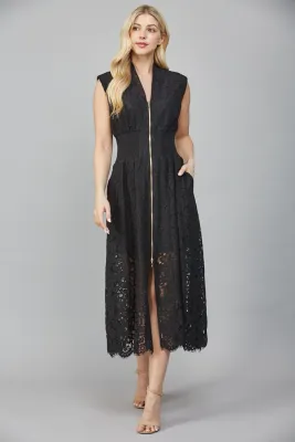 Amanda Lace Zip Front Dress