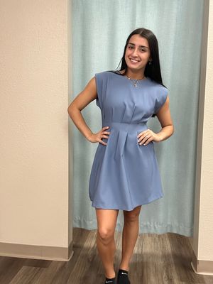 Kelly Slate Waist Pleated Dress