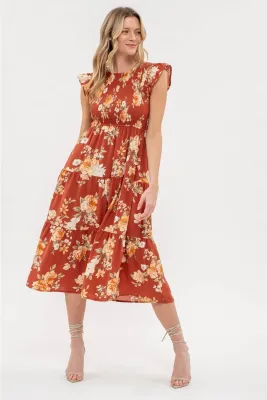 Fiona Smocked Floral Dress