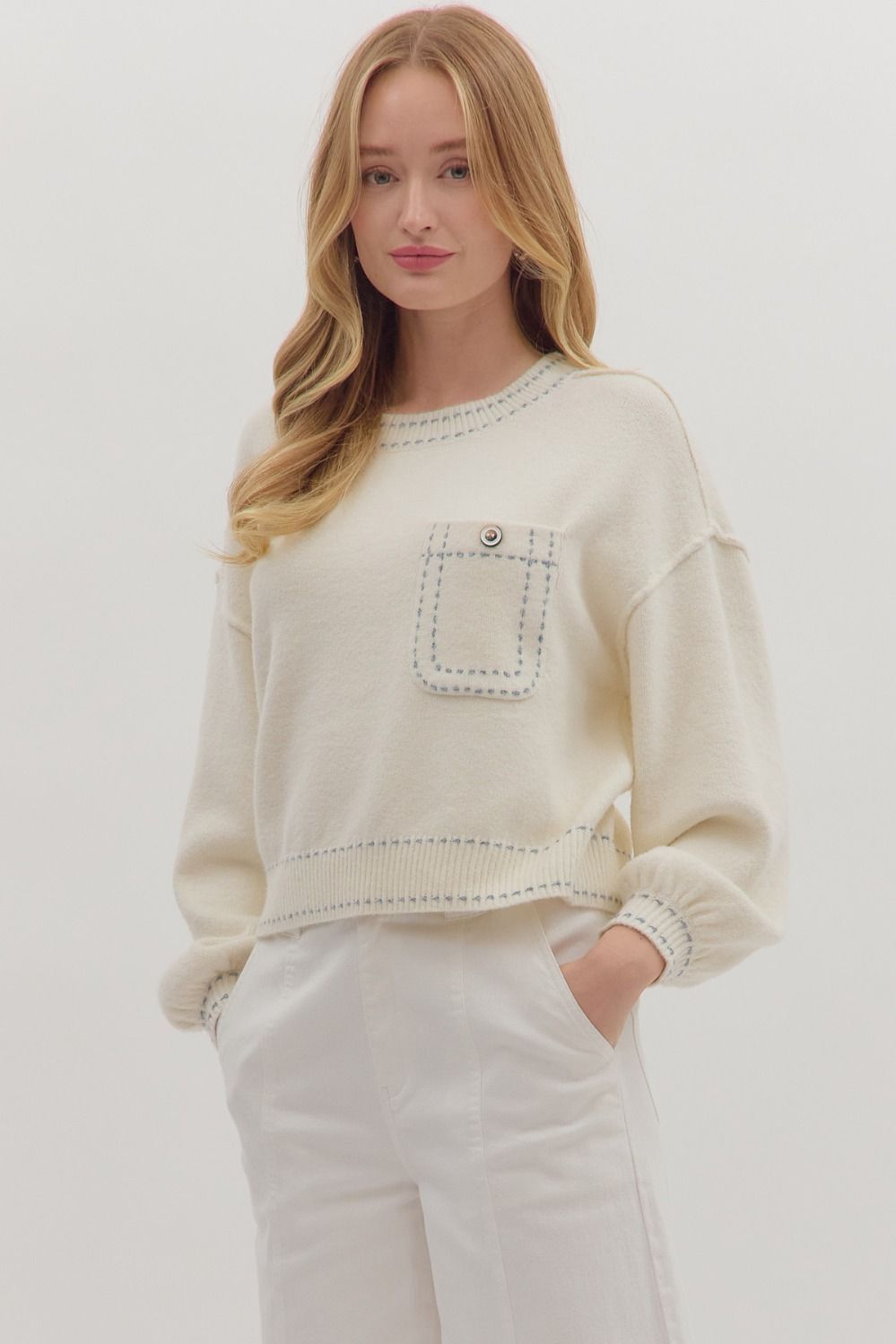 ENTRO Cream Toni Sweater