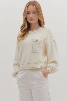 ENTRO Cream Toni Sweater