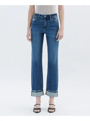 VERVET High Rise Cuffed Straight