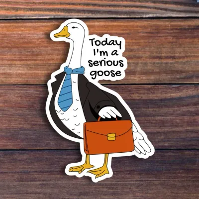 Serious Goose Sticker