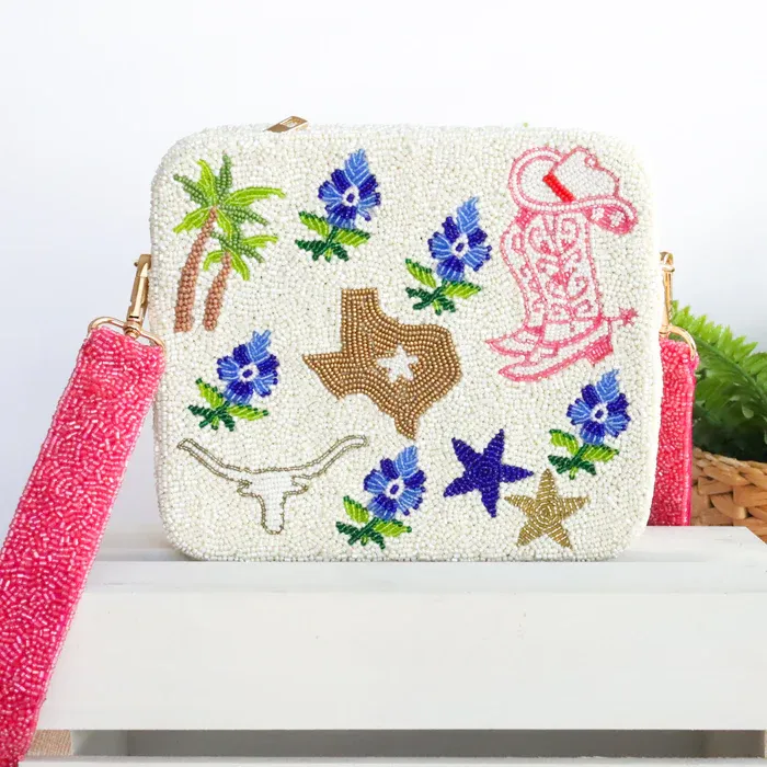 PRIA Deep In The Heart Square Crossbody Bag