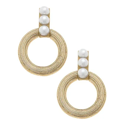CANVAS Margo Pearl Doorknocker Earrings