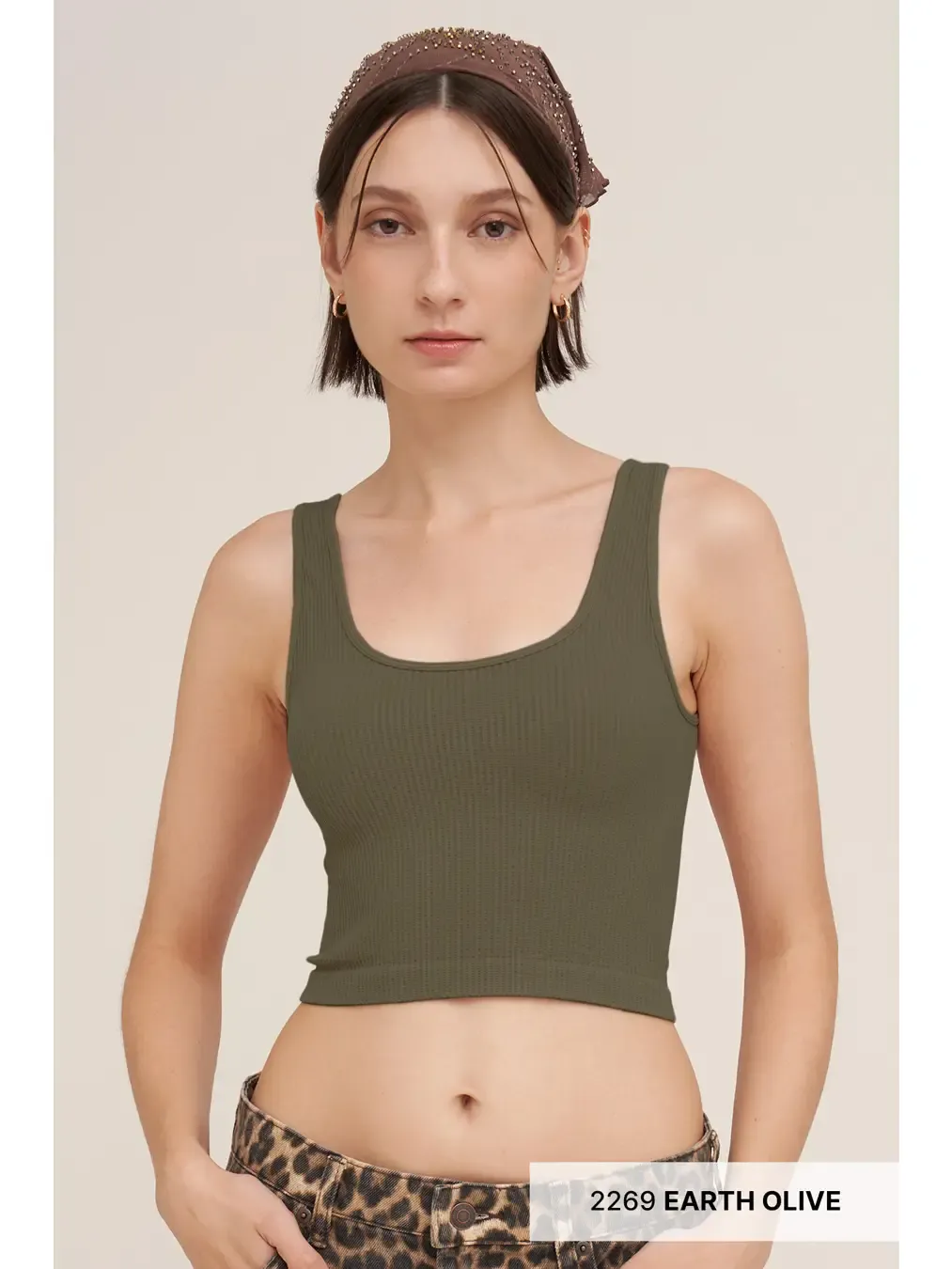 Niki Biki Reversible Ribbed Crop Top
