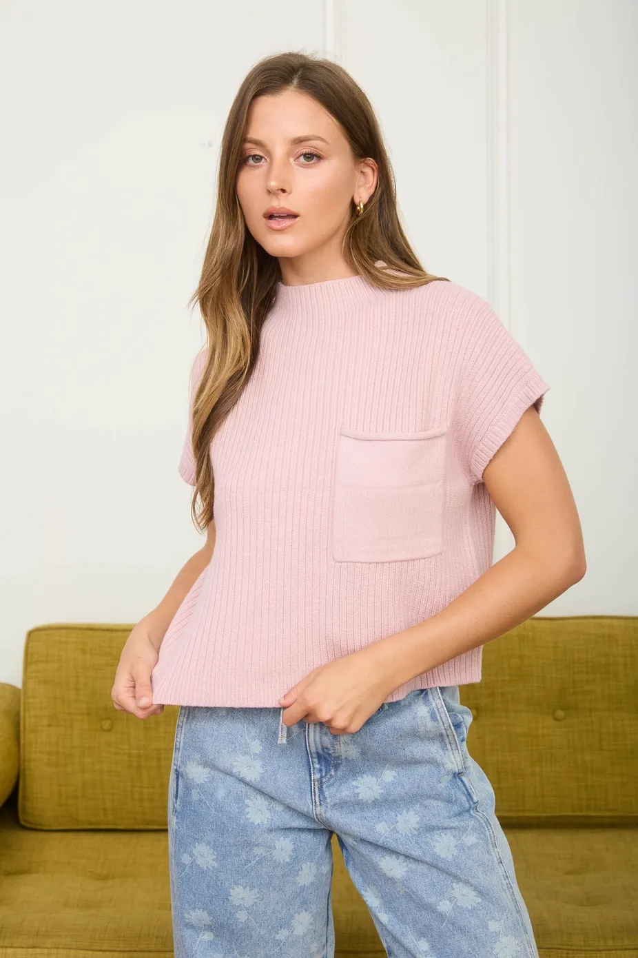 BP Short Sleeve Knit Sweater