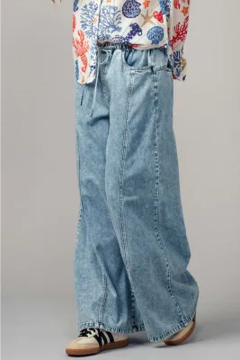 UD Relaxed Wide Leg Drawstring Western Pants