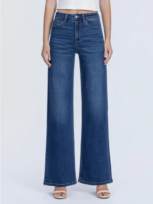 Vervet Olivia Dark Denim High Rise Wide Leg