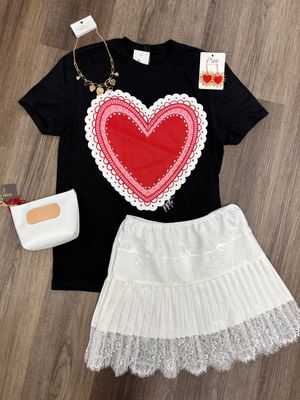 PPTX Big Lace Heart Tee 