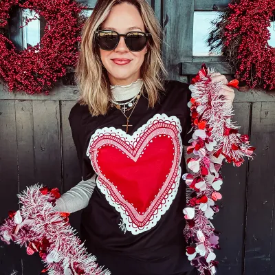 PPTX Big Lace Heart Tee 