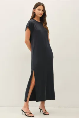 BE COOL Vintage Black Cap Sleeve Dress