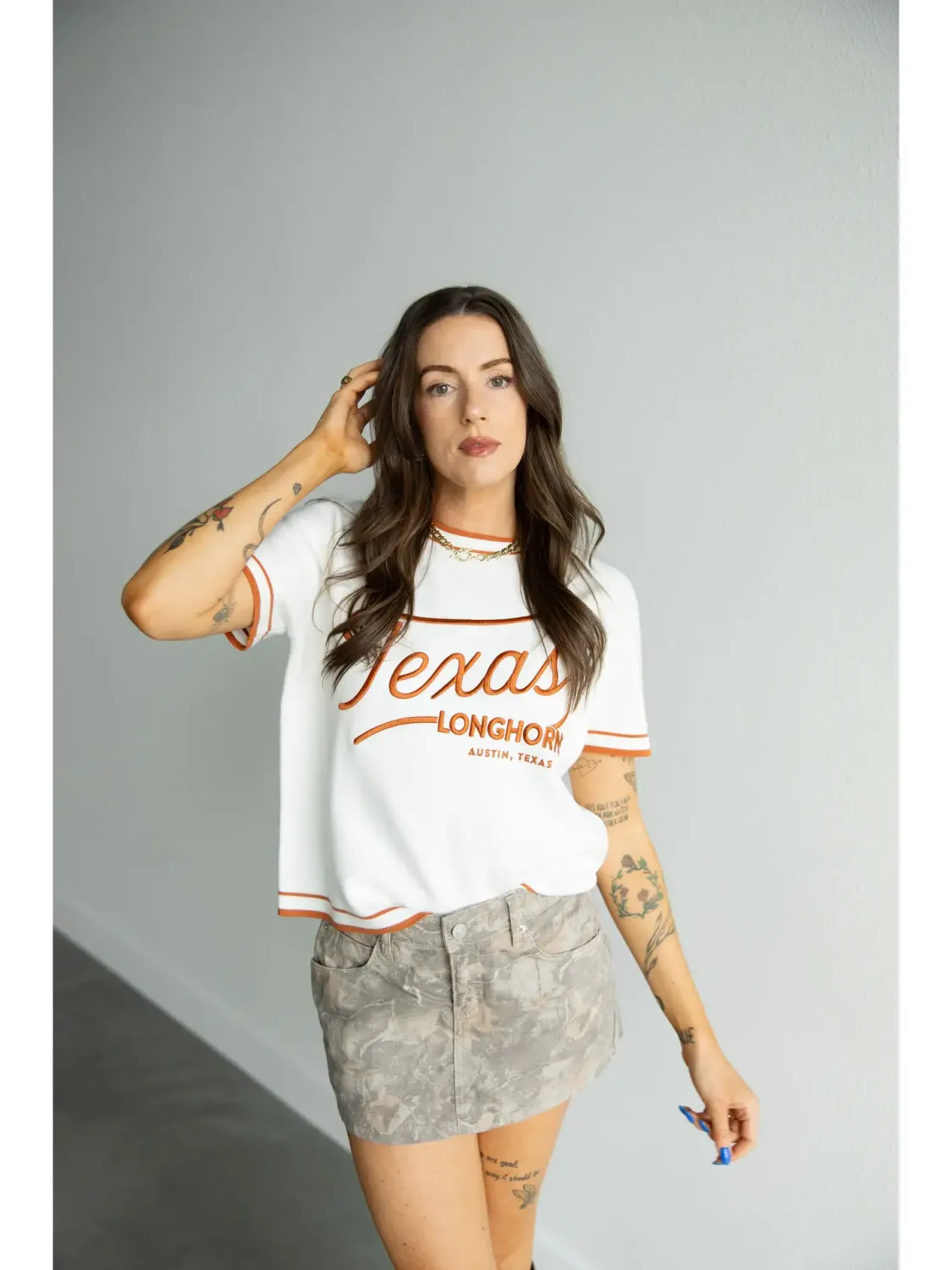 GAMEDAY SOCIAL Longorn Clayton Luxe Sweater Tee