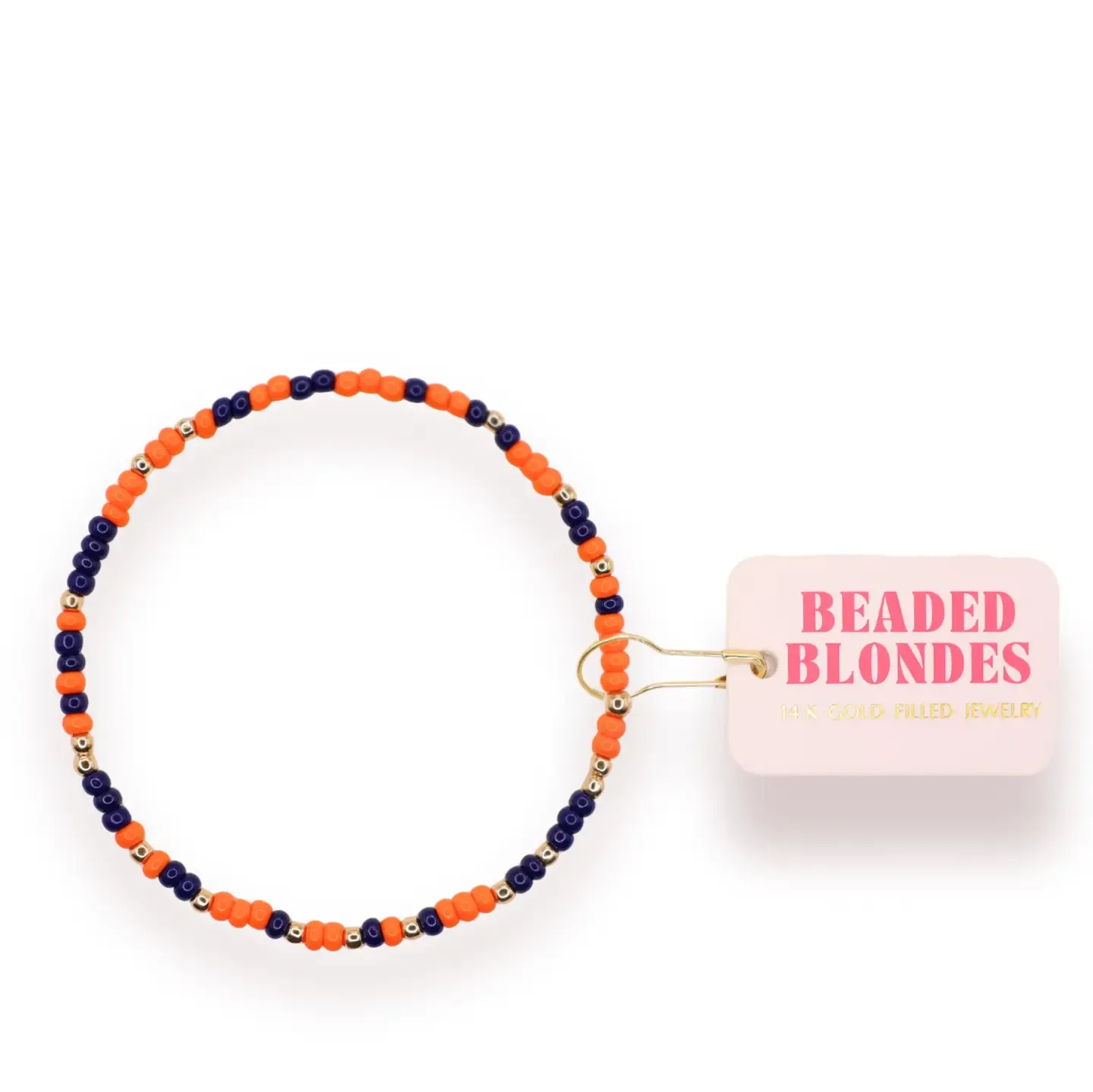 BB Navy Blue &amp; Orange Sprinkle Bracelet