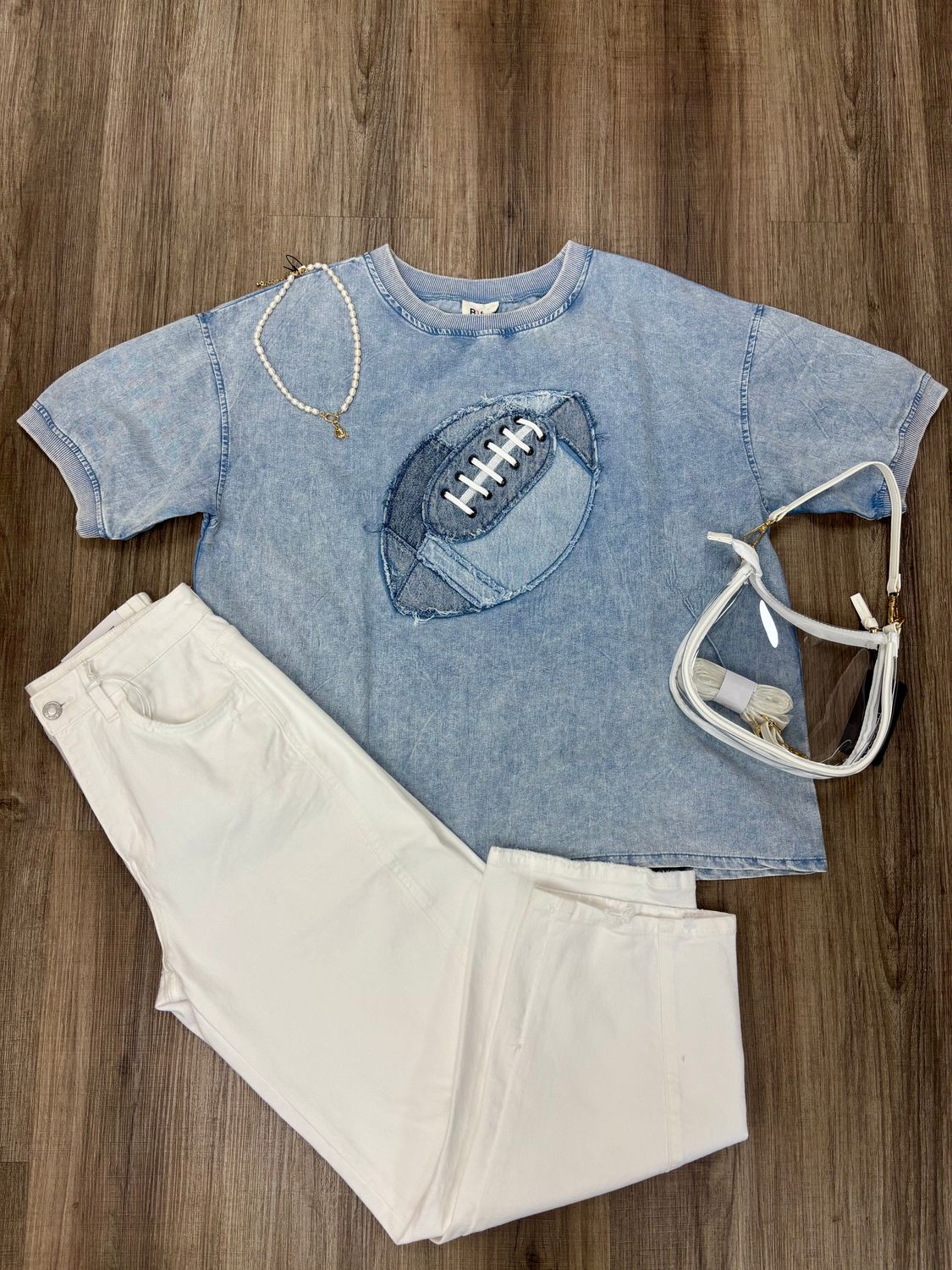 BIBI Denim Gameday Football Shirt  