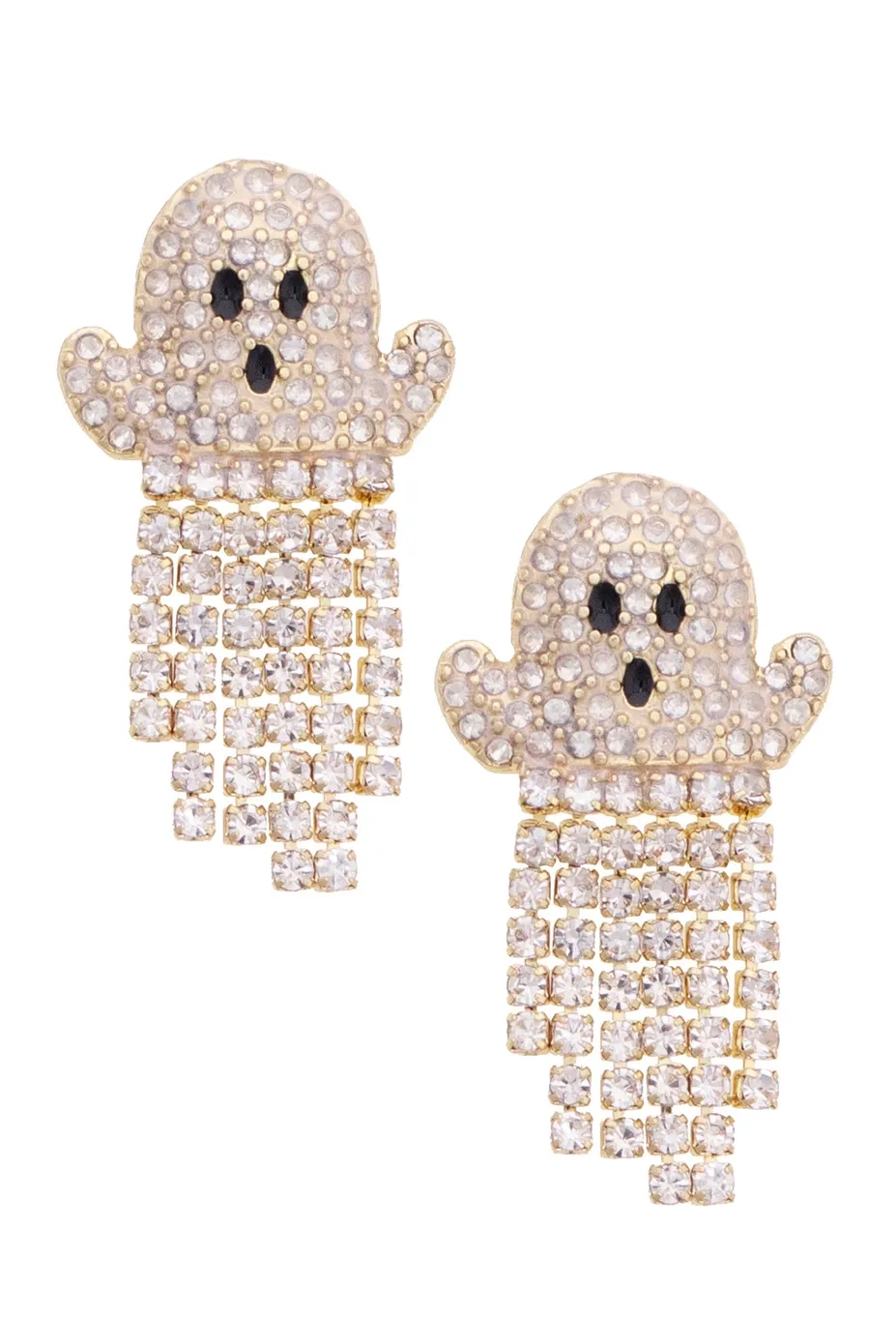 CANVAS Pave Ghost Fringe Earrings