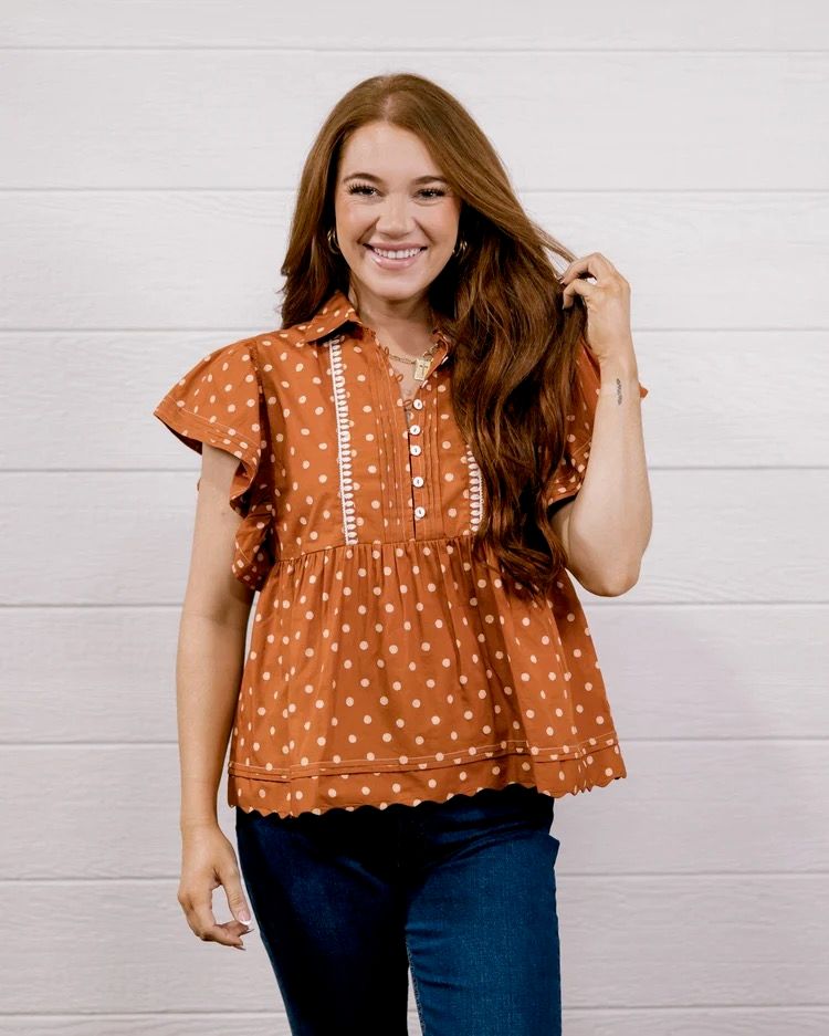 OMS Piper Top Burnt Orange
