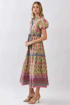 TCEC Floral Border Print Dress