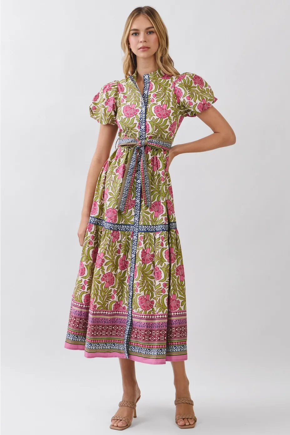 TCEC Floral Border Print Dress