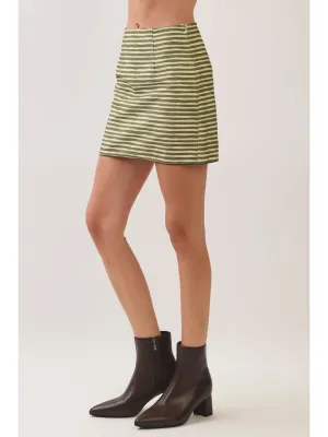 TCEC Stripe A-line Skirt