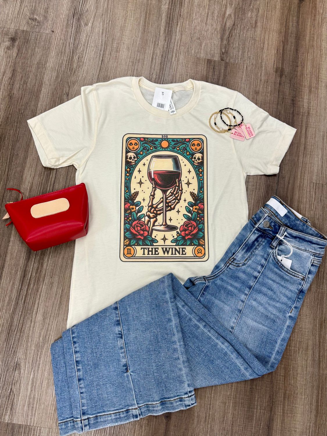 Wine Tarot Tee- Cream 