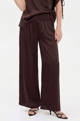 NAKED ZEBRA Chocolate Smock Waist Pants