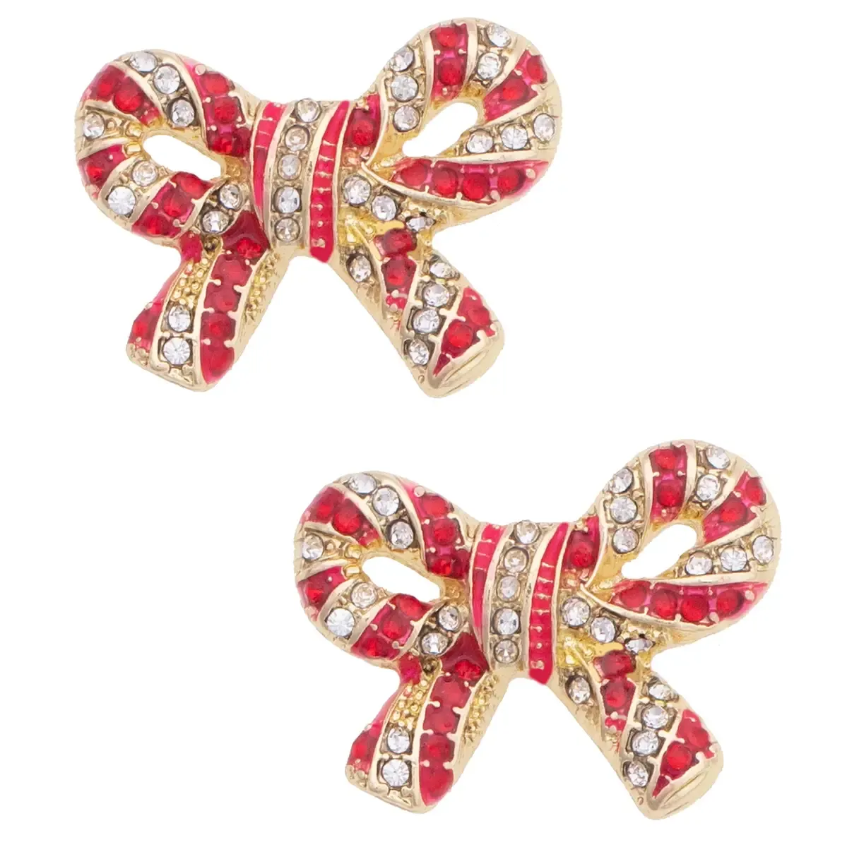 CANVAS All Twisted Up Pave Bow Earrings