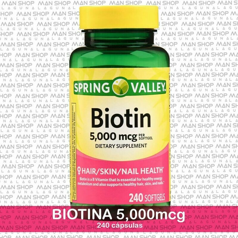 Biotina / Biotin 5,000 mcg. 240 Caps.