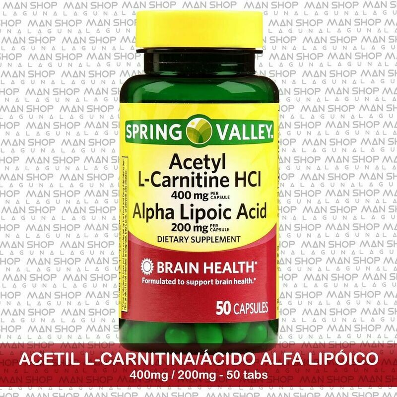 Acetil L-Carnintina HCI + Acido Alfa Lipóico, 50 Caps. / Acetyl L-Carnitine + Alpha Lipoic Acid