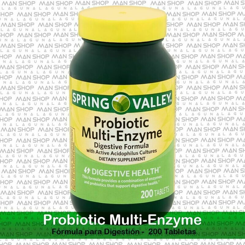 Probiótico Multi Enzima / Probiotic Multi Enzyme 200 Tabs.