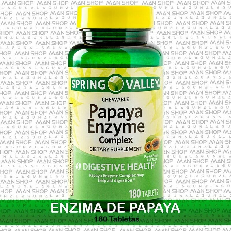 Enzima De Papaya / Papaya Enzyme 180 Tabs.