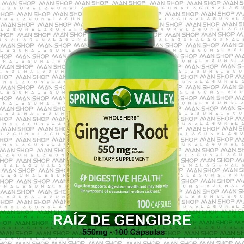 Raíz De Jengibre / Ginger root 550 mg. 100 Caps.