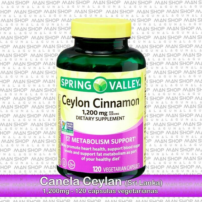 Canela Ceylán / Ceylon cinnamon 1,200 mg. 120 Caps.
